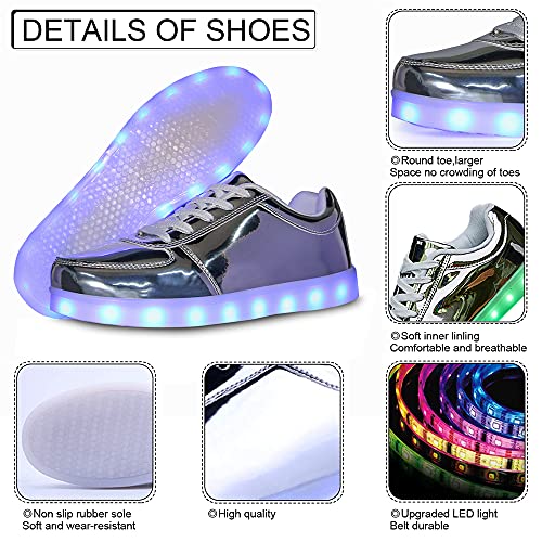 Image of YuanRoad Unisex LED Light Up Shoes with USB Charging Glowing Luminous LED Sneakers