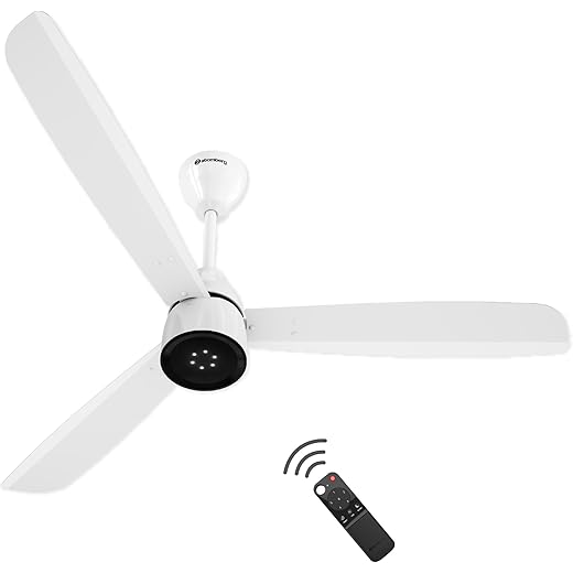 atomberg Renesa Enzel 1200mm BLDC Ceiling Fan with Remote Control | BEE 5 star Rated Energy Efficient Ceiling Fan | High Air Delivery with LED Indicators| 3 Year Warranty (Gloss White)