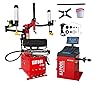 KATOOL Double Arm 2.0HP Tire Changer Machine and Balancer Combo 24" Tire Changer Automatic Measurement Wheel Balancing Tire Machine for Home and Shop
