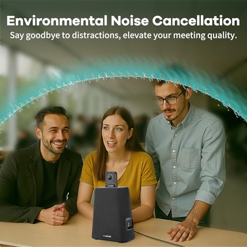 Image of KanDao Meeting Ultra Standard - 360 4K All-in-One Video Conference Camera, AI Tracking, 8 Noise-Cancelling Mics, Build-in System, Works with Zoom, Google Meet, Microsoft Teams - Plug & Play