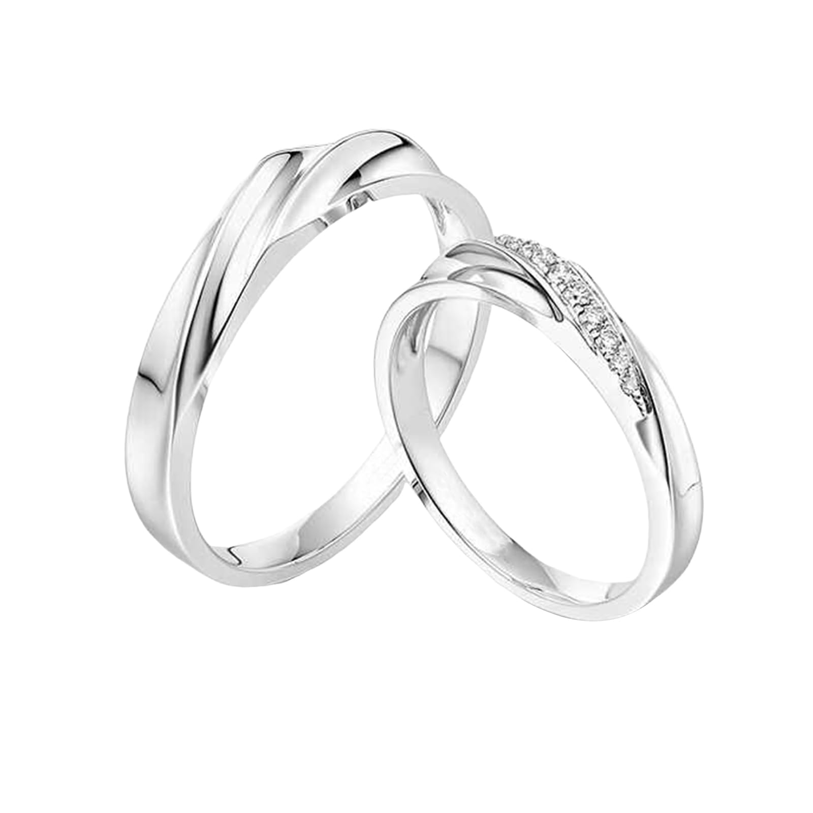 Anillo para hombre, sin piedras preciosas, oro auténtico 375, anillos de compromiso, oro blanco de 9 quilates, alianzas de boda auténticas, 3,9 mm, para hombres, talla 63 (20,1)