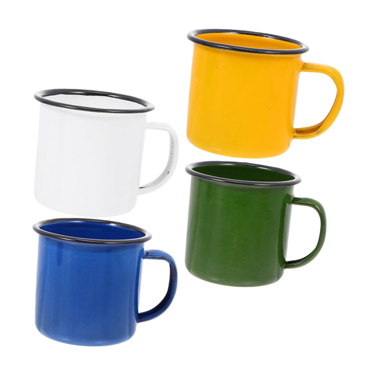 VICASKY 12 Stck. Teiliges Emaille Trinkbecher Vintage Design Vielseitige Camping Tassen für Kaffee Tee Wasser Retro Stil als für Outdoor Picknick Geburtstag Weihnachten