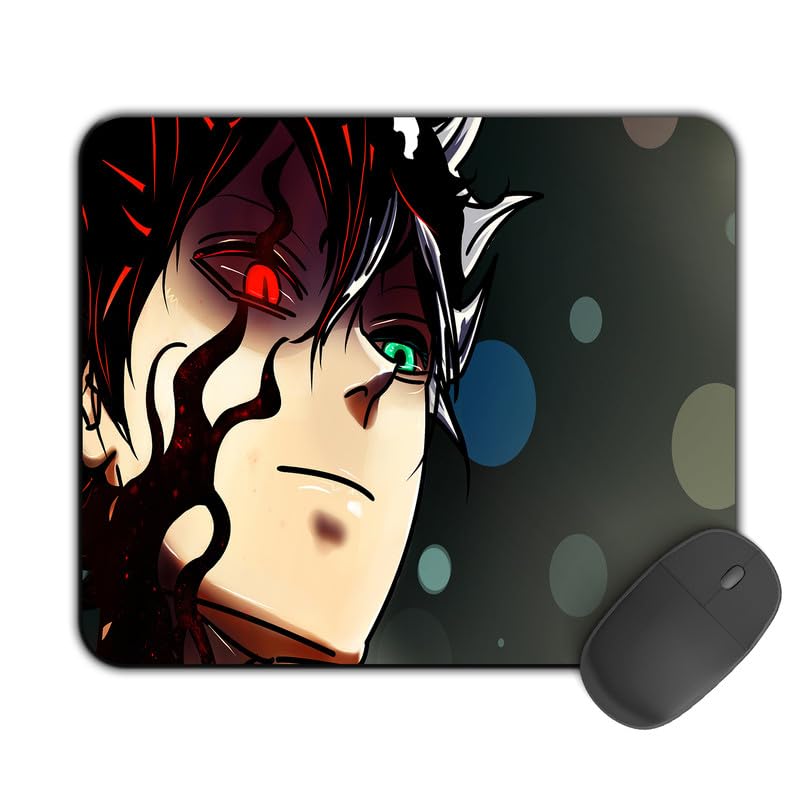 Image of Printed Design Mouse Pad Asta Eyes (200MM X 240 X 3MM) Enhance Gaming and Work Performance Comfortable and Precise Non-Slip Water Proof Black Clover Mouse Pad.