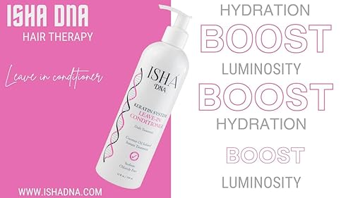 Miniatura 4 de ISHA DNA Sistema de tratamiento de queratina acondicionador sin sulfatos tratamiento diario para control de daños instantáneos proporciona volumen y