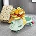 1Pcs Large Ribbon Pull Bow,14Inch Giant Gift Bow,Big Gift Bows for Cars Decor, New Houses, Gift Basket, Presents, Wreath, Decoration, Office, Valentine's Day (Gold)