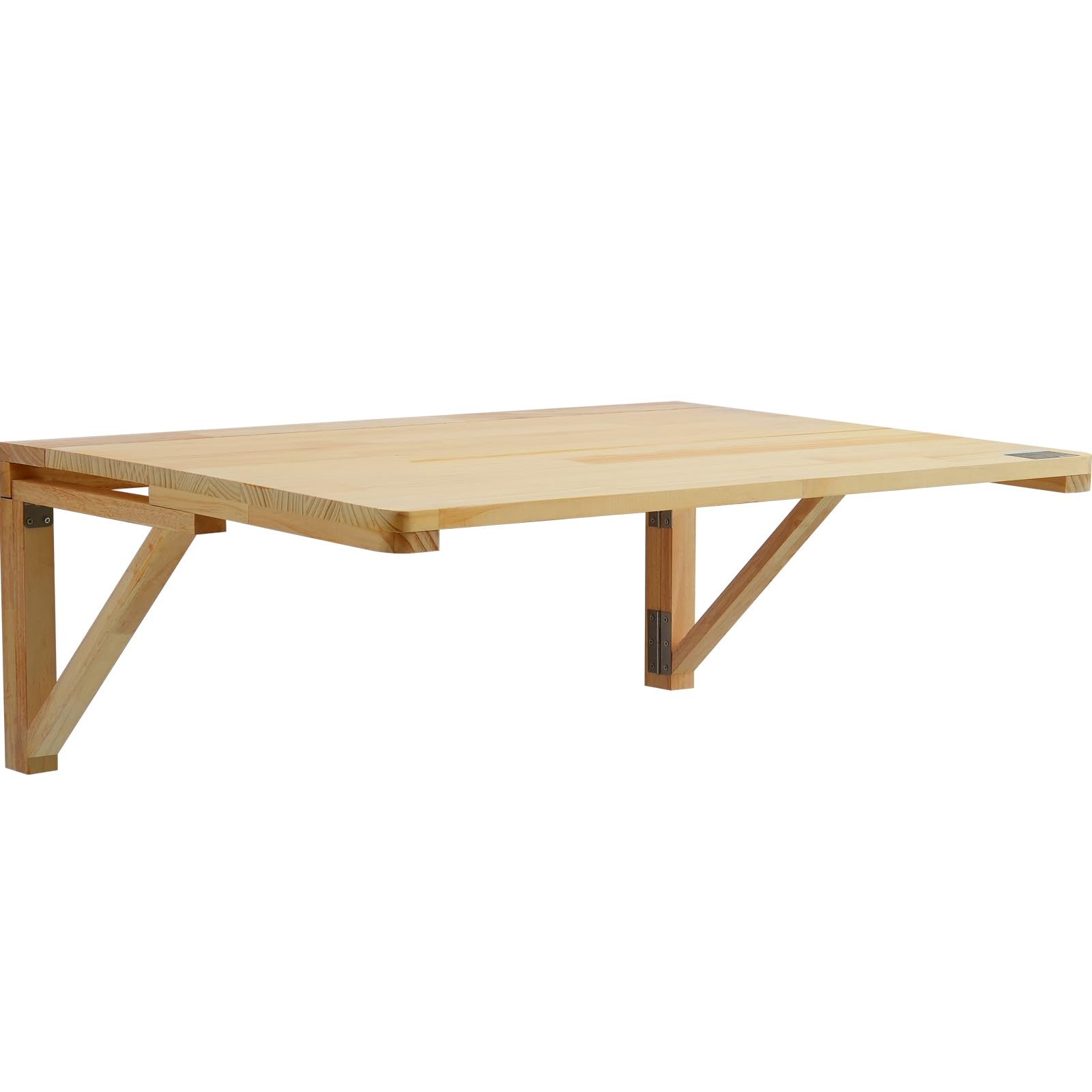 VEVOR Mesa Plegable de Pared, 800 x 600 x 298 mm, Escritorio Flotante de Madera con Soporte de Hierro, Mesa Plegable para Espacios Pequeños, Oficina en Casa, Comedor, Cuarto de Lavado, Cocina, Bar