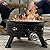 Flame King Smokeless Propane Fire Pit, 24-inch Portable Firebowl, 58K BTU with Self Igniter, Cover, & Carry Straps for RV, Camping, & Outdoor Living