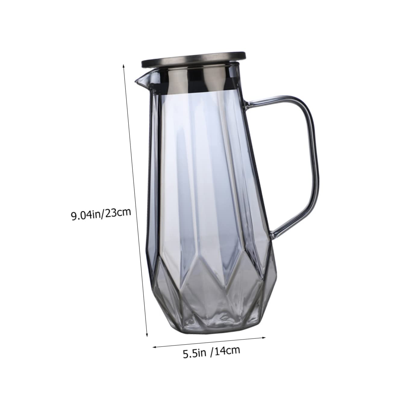 Wasserkaraffe 1, 8l aus Glas für Bier und Milch, Elegante Ausführung | Großes Fassungsvermögen, Multifunktionale Nutzung, Stil, Passend für Hotel und Gesellige Runden