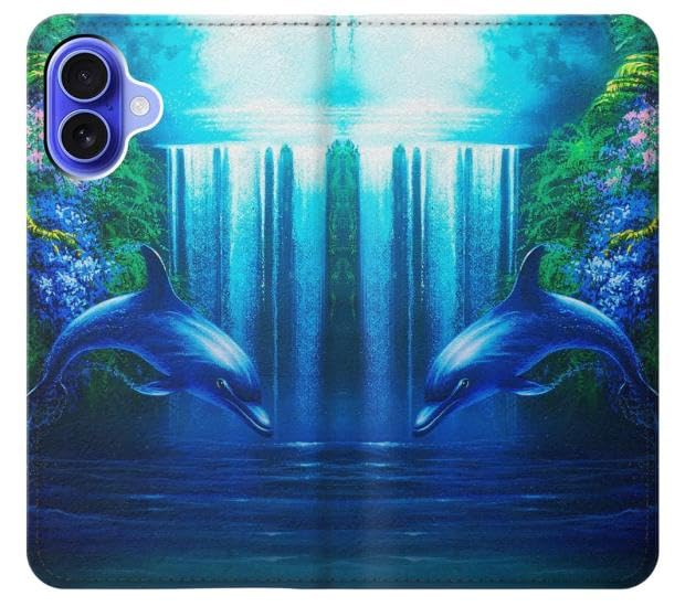 Amazon.co.jp: JPW0385I16 イルカ Dolphin For iPhone 16 用フリップ