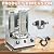 Shawarma Grill Machine Gas Vertical Rotisserie with 2 Burner Doner Kebab Gyro Grill Machine with Shovel
