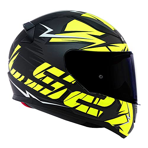 CAPACETE LS2 FF353 RAPID CROMO MATTE - PRETO/AMARELO NEON - 58 (M)