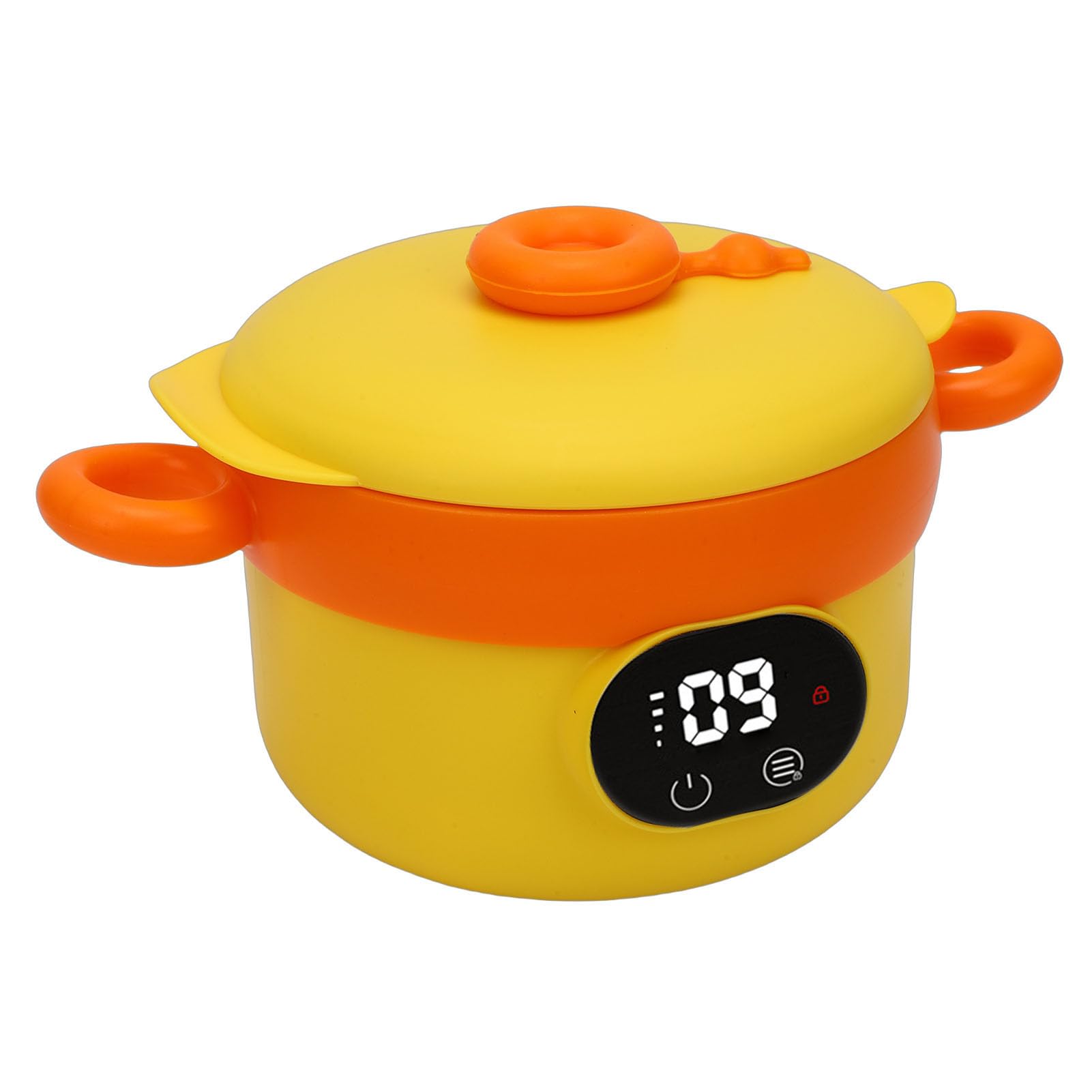 Baby Food Heating Bowl Rechargeable Smart Temperature Control Stainless Steel Portable for Porridge and Purees Travel Use (Milk Apricot) — view 10