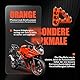 HISports Hinterradbremspedal Stufenplatte + Schalthebel-Schalthebelspitze CNC, Motorrad Billet Hinten Bremspedal Schrittspitze für 125–530 SX EXC XCF XC XCW SXF SMR-Orange