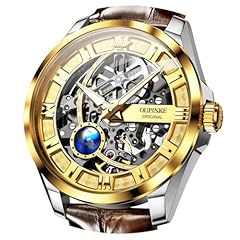 3268:Brown strap&gold dial