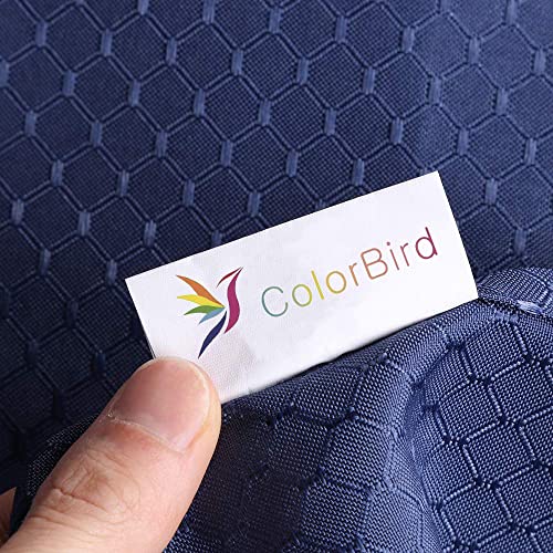 Colorbird Elegant Waffle Jacquard Cloth Napkins 17 X 17 Inch Washable Dinner Napkins Water Resistant Spillproof Polyester Fabric Table Napkins For Baby Shower Weddings Parties Banquets, Set Of 4, Navy #TOP1