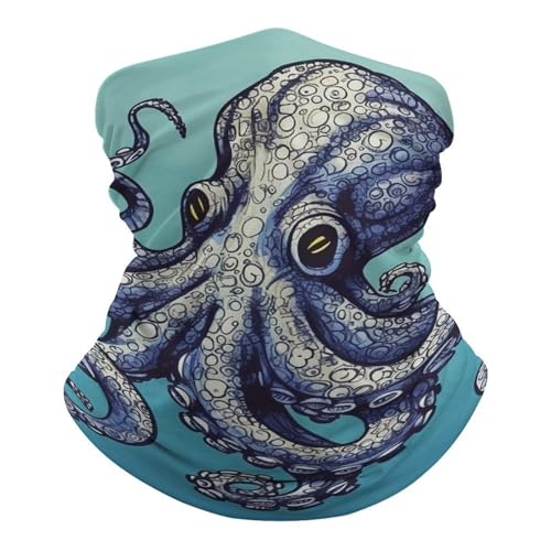 Gargantilla para Mujeres y Hombres con Diseño de Pulpo, Pañuelo Balaclava para la Cara, Mascarilla Elástica, Envoltura para la Cabeza Antiviento, Protección Solar, Transpirable, Ideal para Ciclismo y Deportes al Aire Libre miniatura 1