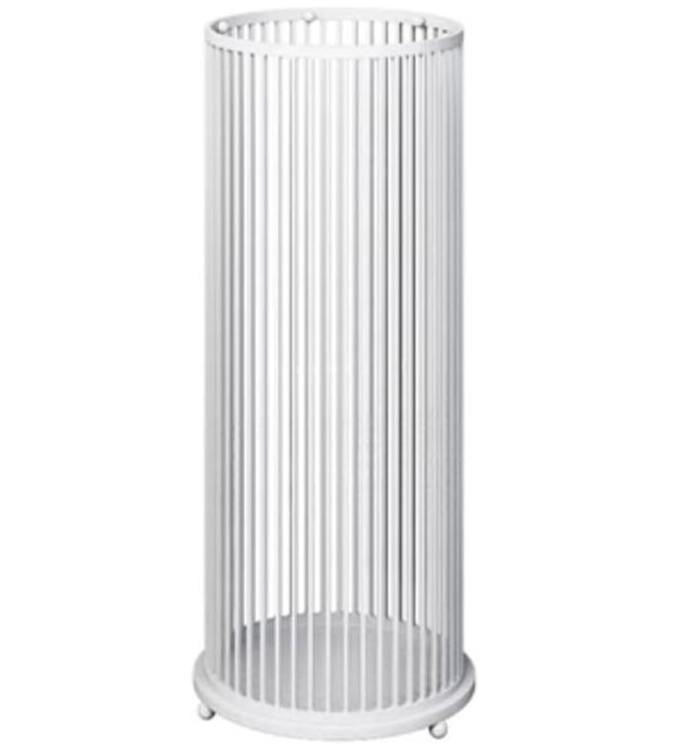 GHHVFEC High End Decorative Umbrella Stand with Hooks: Metal Holder & Storage Bucket for Hotel Bank (Silver)