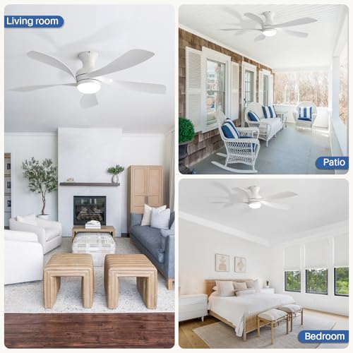 Sofucor 52 Inch Low Profile Ceiling Fans with Lights and Remote by Sofucor - Used condition - Image 9