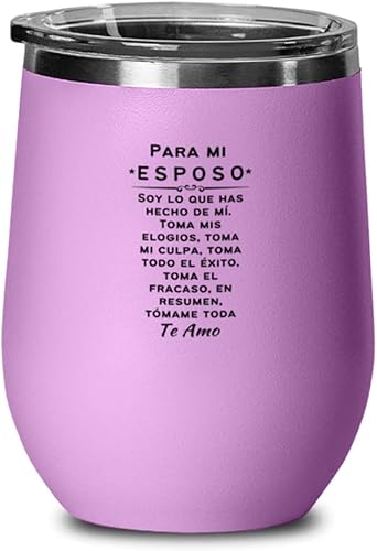 Miniatura 1 de Para mi esposo, soy lo que tiene hecho de mi, pulseras para hombres - Vaso de vino