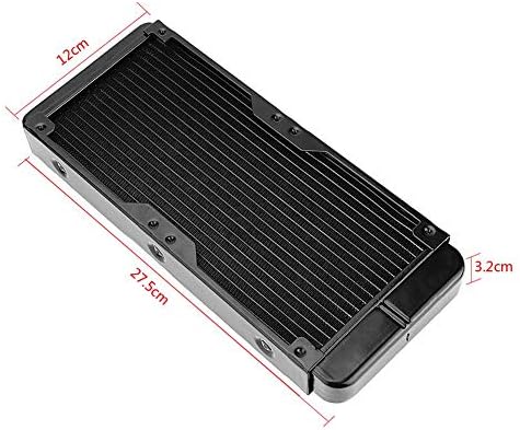 Computer Radiator Water Cooling System,240mm G4/1 Aluminum Heat Exchanger Water Cooled Radiator PC CPU Cooler Fast Heat Dissipation for CPU LED Heatsink