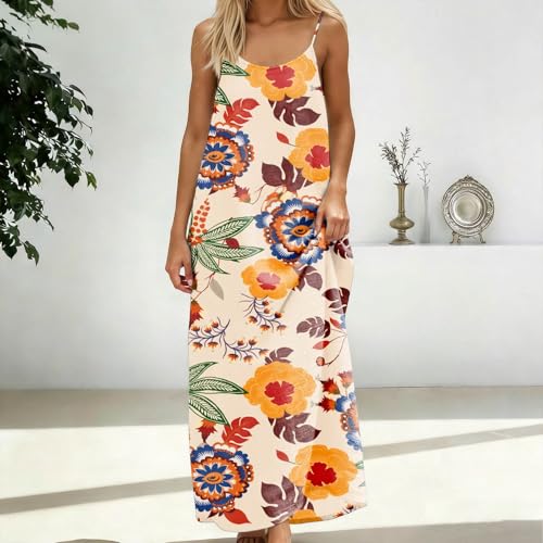 Robe d'été sans manches coupe ample et fluide pour femme style décontracté