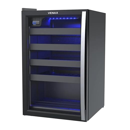 Adega Piubella 100L - 24 Garrafas - Preto Fosco - Venax - 127v - Porta Invertida