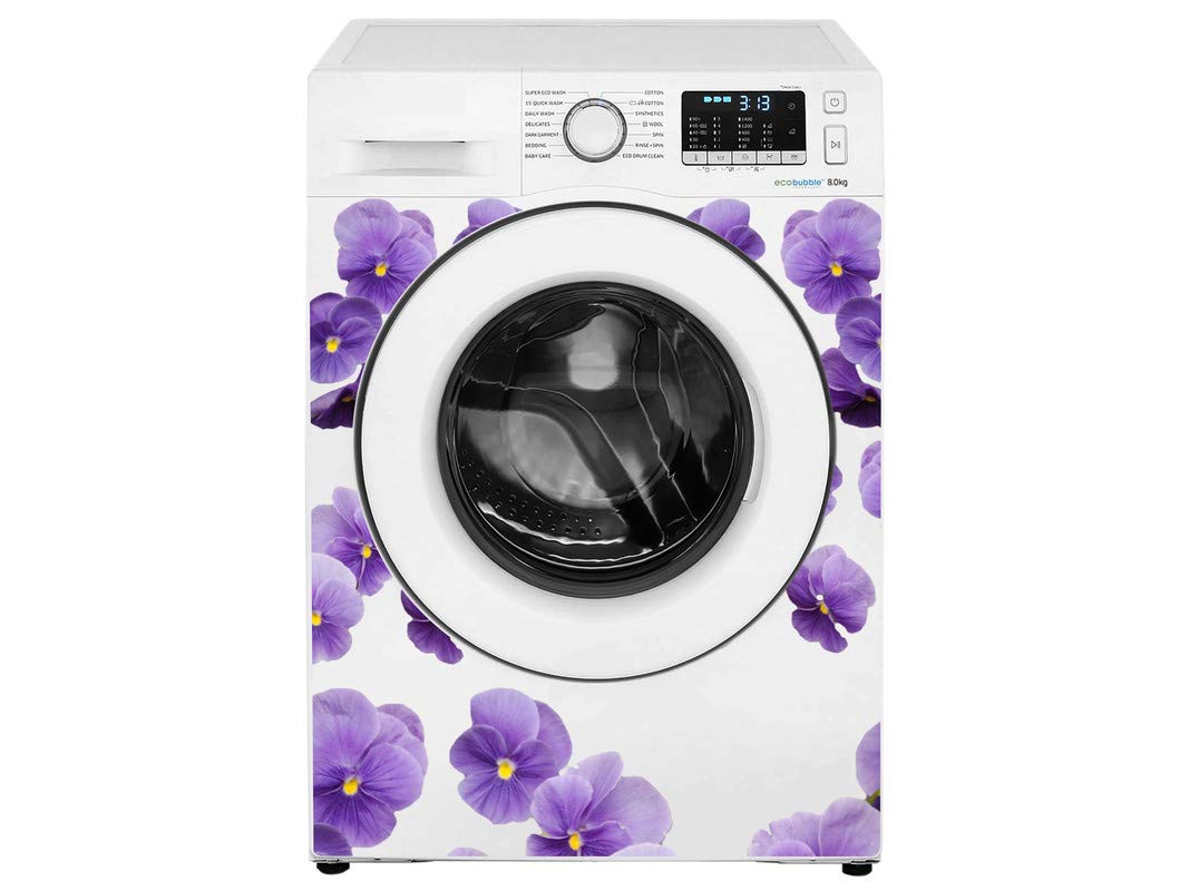 DivineDesigns™ Dandelion Purples Washing Machine Sticker (Size :- 22 X 33 inch) Stickers for Washing Machine/Cloth Machine/and All Decorative Stickers
