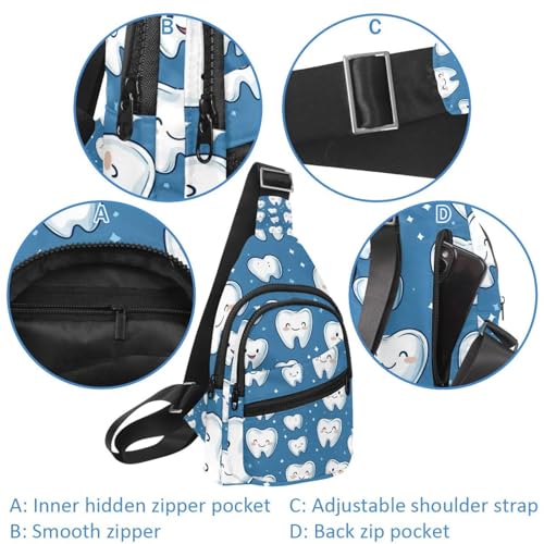Mochila bandolera con dientes cruzados ideal para tus rutas de senderismo y viajes cortos 2