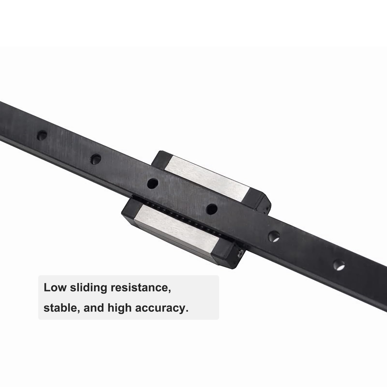 Prowadnica liniowa MGN12 12 450 mm, długość z czarną powłoką, miniaturowa szyna liniowa z 1 sztuką bloku wózka ze stali nierdzewnej MGN12H, do drukarek 3D DIY i maszyn CNC