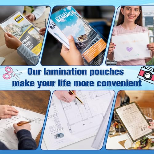 Image of 100 Pack 7 mil Thermal Laminating Pouches for Legal Size 8.5 inchx14 inch Laminating Sheets Thick Clear Plastic Paper Laminator Sheets Laminator Pouches for Documents Laminating Sheets 9x14.5in