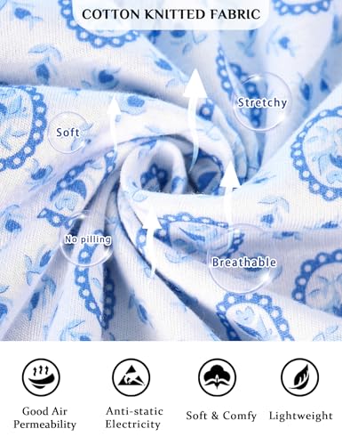 Image of MZROCR Cotton Nightgowns for Women Soft Sleeveless Night Gown for Adult Women Ruffle Sleepwear