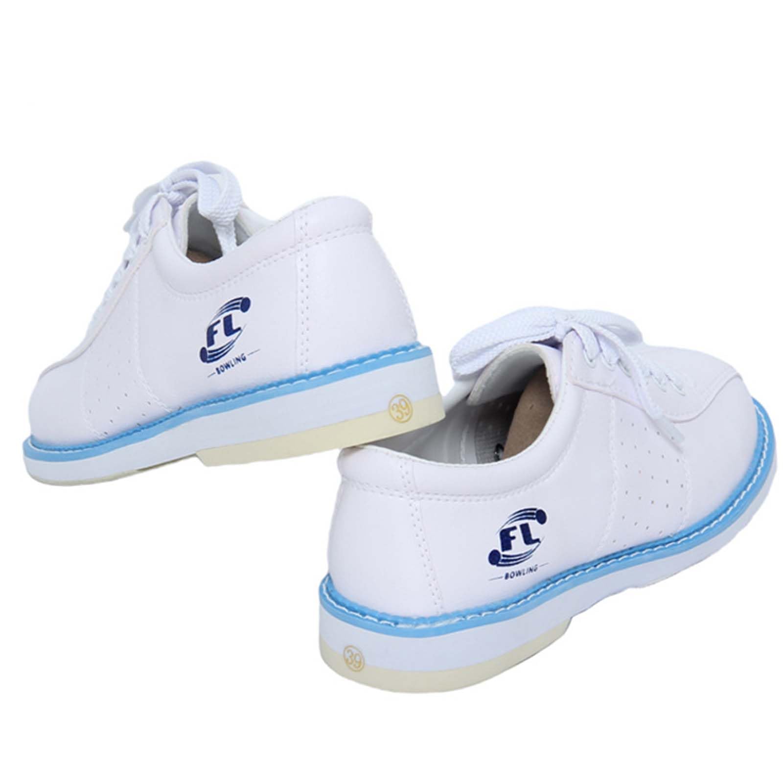 Scarpe da Bowling da Uomo in Pelle Scarpe da Bowling comode con Lacci e Antiscivolo