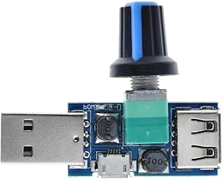 USB Fan Speed Regulation Controller 4V-12V for Computer Chassis Fan Multi-Gear Fan Governor Manual Speed Regulation USB Fan Speed Controller