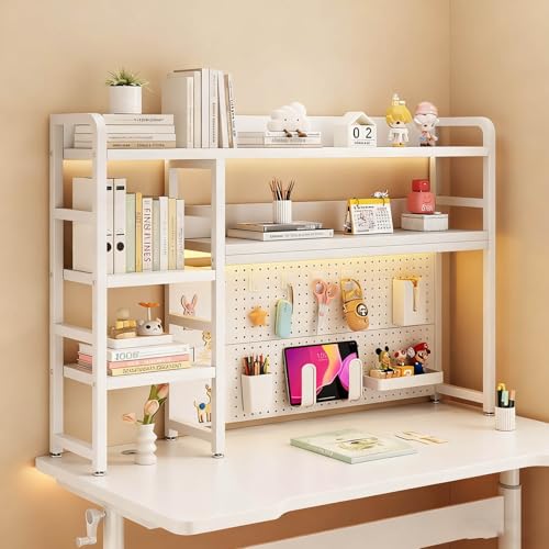 Organisateur de bureau blanc à 3 niveaux et cadre métal pour rangement