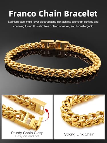 Pulsera para hombre de acero inoxidable con cierre miniatura 4