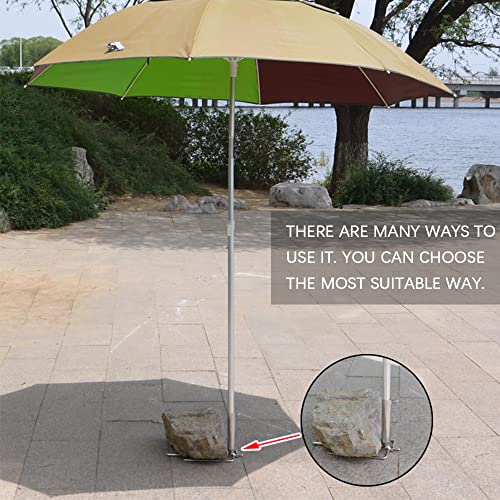 Tintoke Schirmhalter Metall 36cm - Bodenanker Für Sonnenschirme Silber