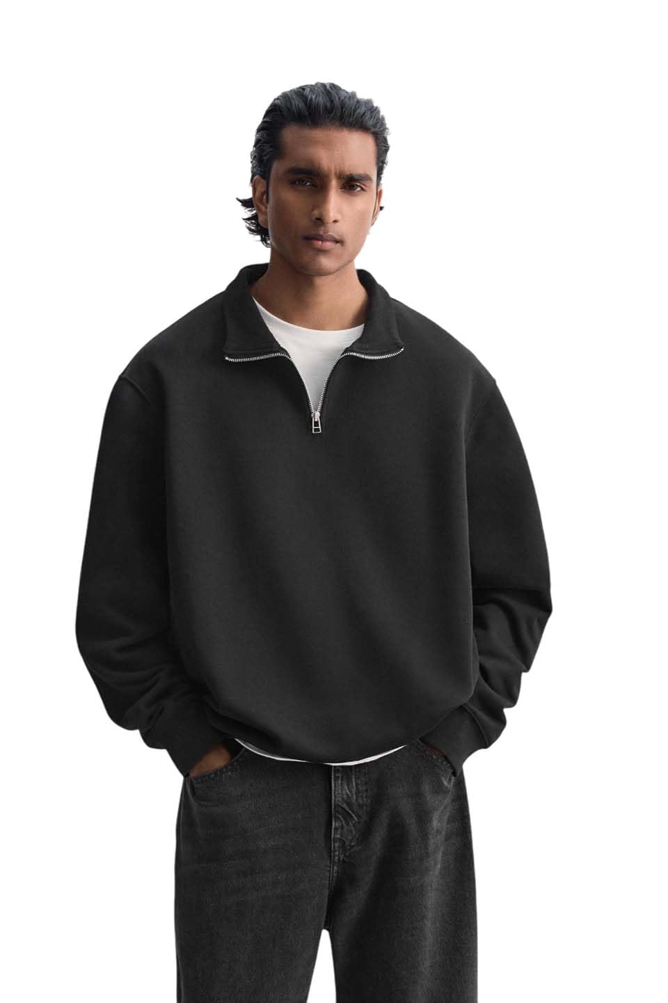 kotty Men's Solid Quick Dry Rumba Black Stylish Sweatshirt-picture-33