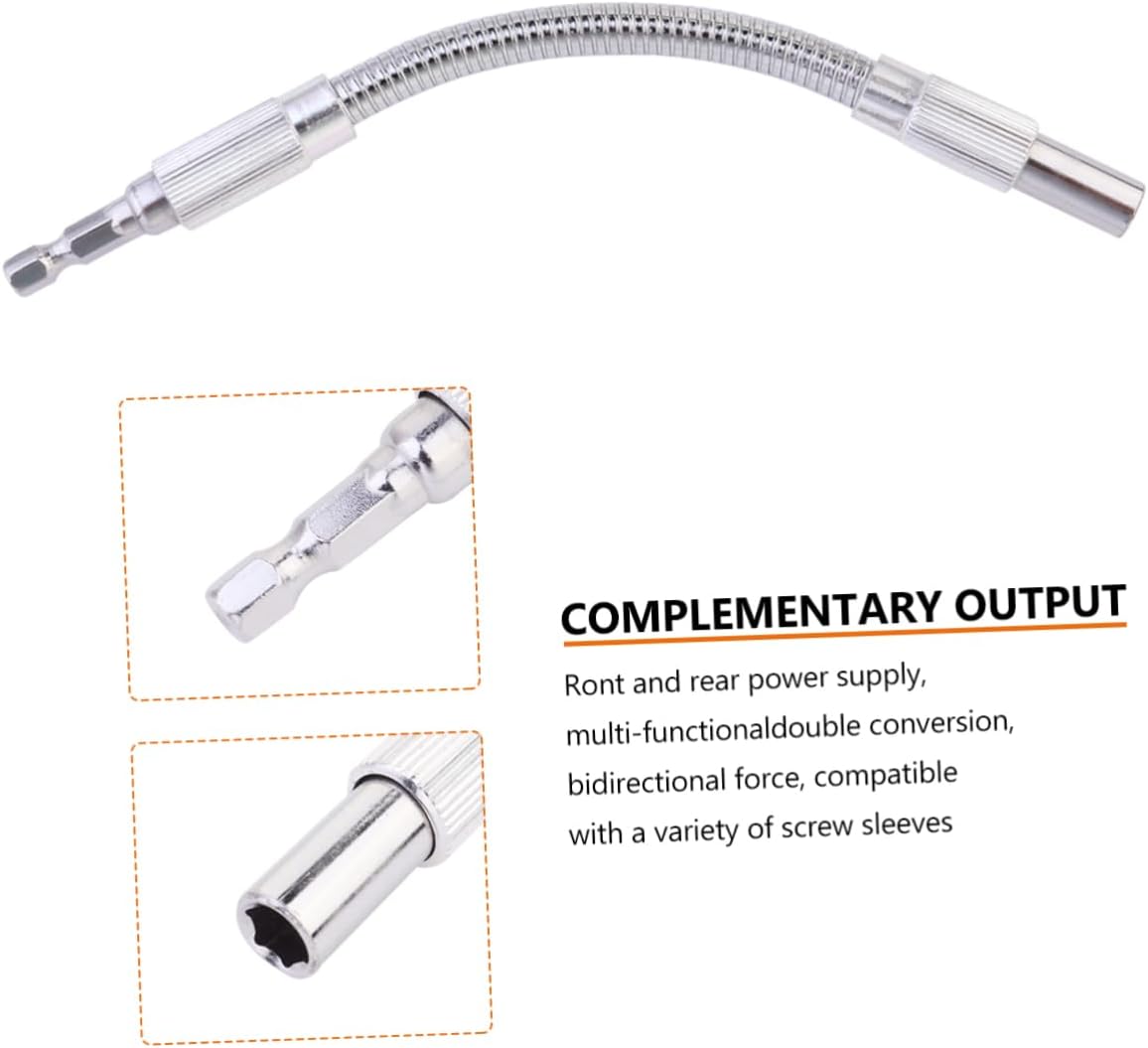 jojofuny 2pcs Flexible Drill Bit Extension Adapter for Electric Drill Connecting Rod for Tight Spaces Construction
