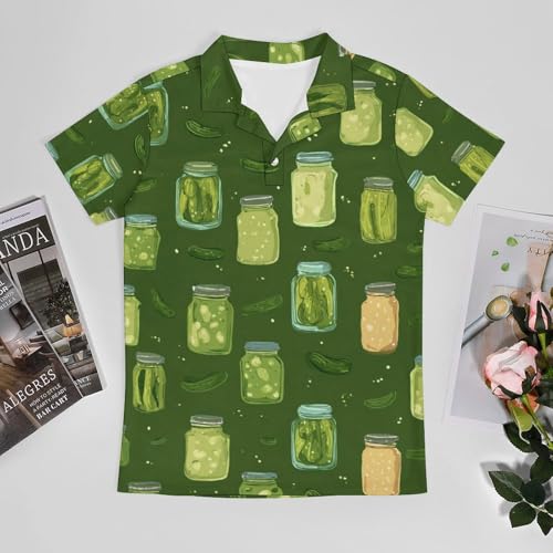 Boys' Classic Polo Shirts Short Sleeve Moisture-Wicking Golf & Tennis Shirts for Youth Teens Pickled Cucumbers3