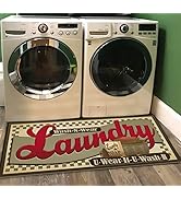 Ukeler Laundry Room Rug, Laundry Room Floor Rug for Wash Room Non Skid Kitchen Floor Mat Non-Slip...