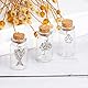 Gredstar Gedenkflasche Glasfläschchen für Asche, Zähne, Tierhaare Miniflasche mit Korken für Hunde, Katzen Asche Andenken, Gedenk, Trauergeschenk, Tierverlust (3er-Glasflasche)