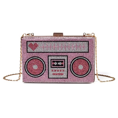 Image of Women Retro Crossbody Bag Rhinestone Fun Unique Evening Clutch Purses for Women