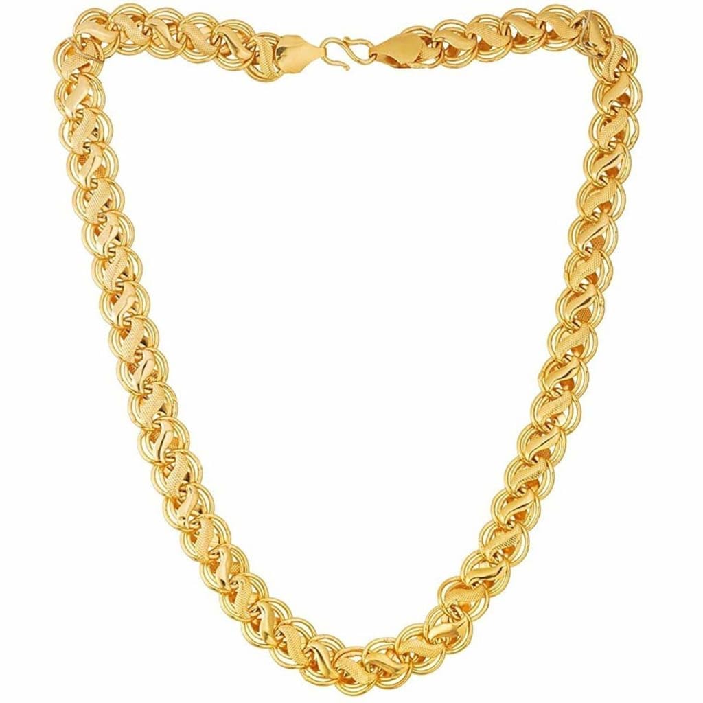Stylish Gold Chain - Golden Necklace for Men & Boys - Stainless Steel Chains - Jewellery for Men - Birthday Gift & Anniversary - fashion necklace-AM106-image-44