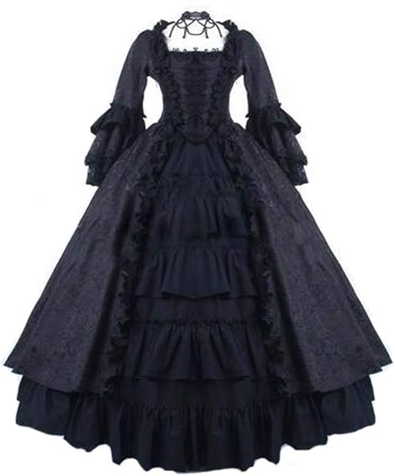 Amazon Co Jp Countrywomen 18世紀レディースロココボールガウン プリント ロング ゴシック ビクトリア朝 ドレス 仮面舞踏会 テーマドレス ロココ Xx Large ファッション