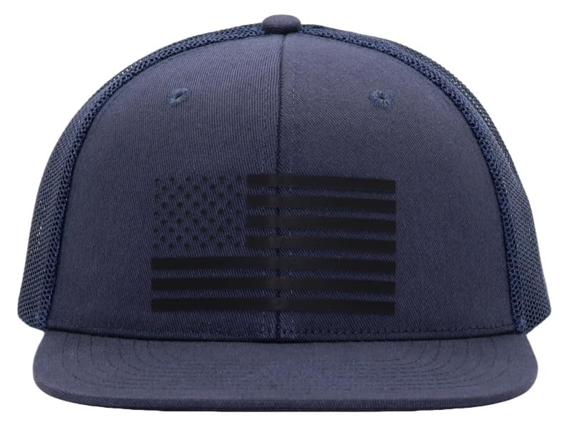 Image of USA 250th Anniversary Flag Hats, Army Tactical Operator Military Patriotic Veterans Flat Bill Trucker Hat, Fits OSFM&XXL Head