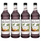Monin Flavored Syrup, Blackberry Sangria, 33.8-Ounce Plastic Bottles (Pack of 4)