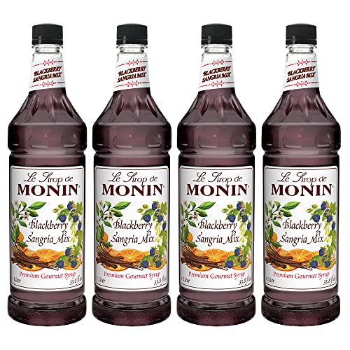 Monin Blackberry Sangria Mix, 48-Ounce Packages (Pack of 4)