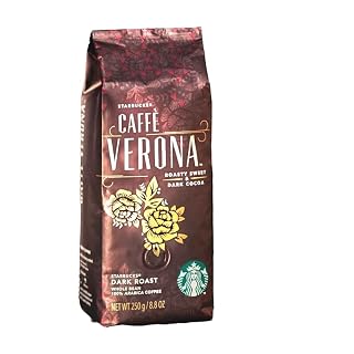 Starbucks Caffe Verona Roasty Sweet & Dark Cocoa Dark Roast Whole Bean 100% Arabica Coffee, 250g
