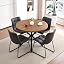 1 Walnut Table/4 Grey U|leg Chairs