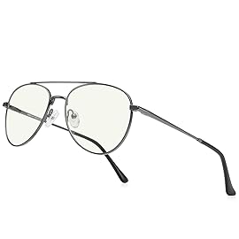 RB.Pilot Blue Light Aviator Reading Glasses for men Women Metal Frame Spring Temple